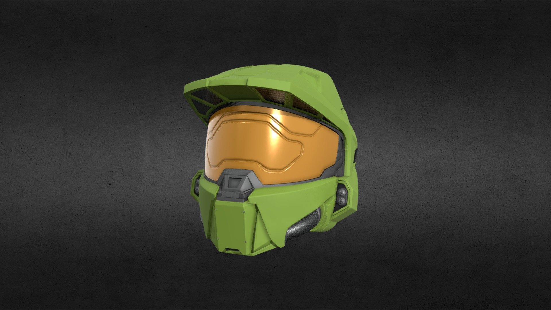 Helmet worn by the protagonist of the Halo franchise Master Chief. Modeled within blender 3.0. Fan project 3d model
