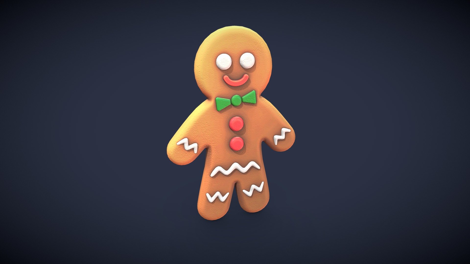 Gingerbread 3D Model

• Fully Textured (4K 16Bit Textures)

• PBR Ready (Metalness/Roughness)

• File Formats: .fbx, .png, .blend - Gingerbread | 3D Model | Stylized | PBR - Buy Royalty Free 3D model by G-SLIDE 3d model