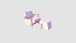 armchair armchair, key, furniture, 53, footstool, am125