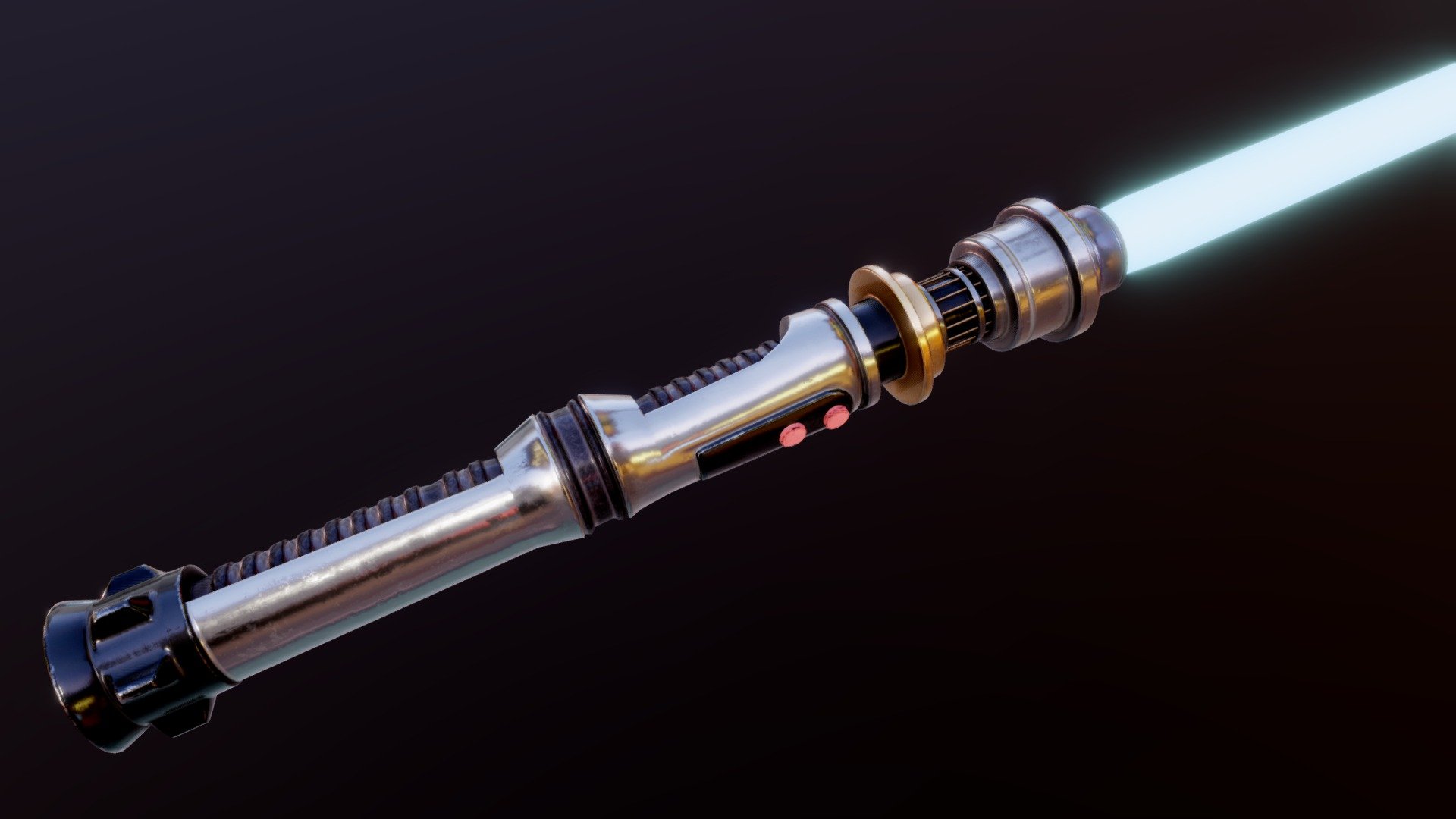Kyle's lightsaber from Jedi Knight. Made in blender, textured and baked in substance painter. A bit more aged and scuffed version.  If you like downloading my models then consider suporting me on patreon https://www.patreon.com/Nul_Del

lightsaber hum https://www.youtube.com/watch?v=RnWulFX7aww - Kyle Katarn's lightsaber low poly textured - Download Free 3D model by Al (@lightningocelot) 3d model