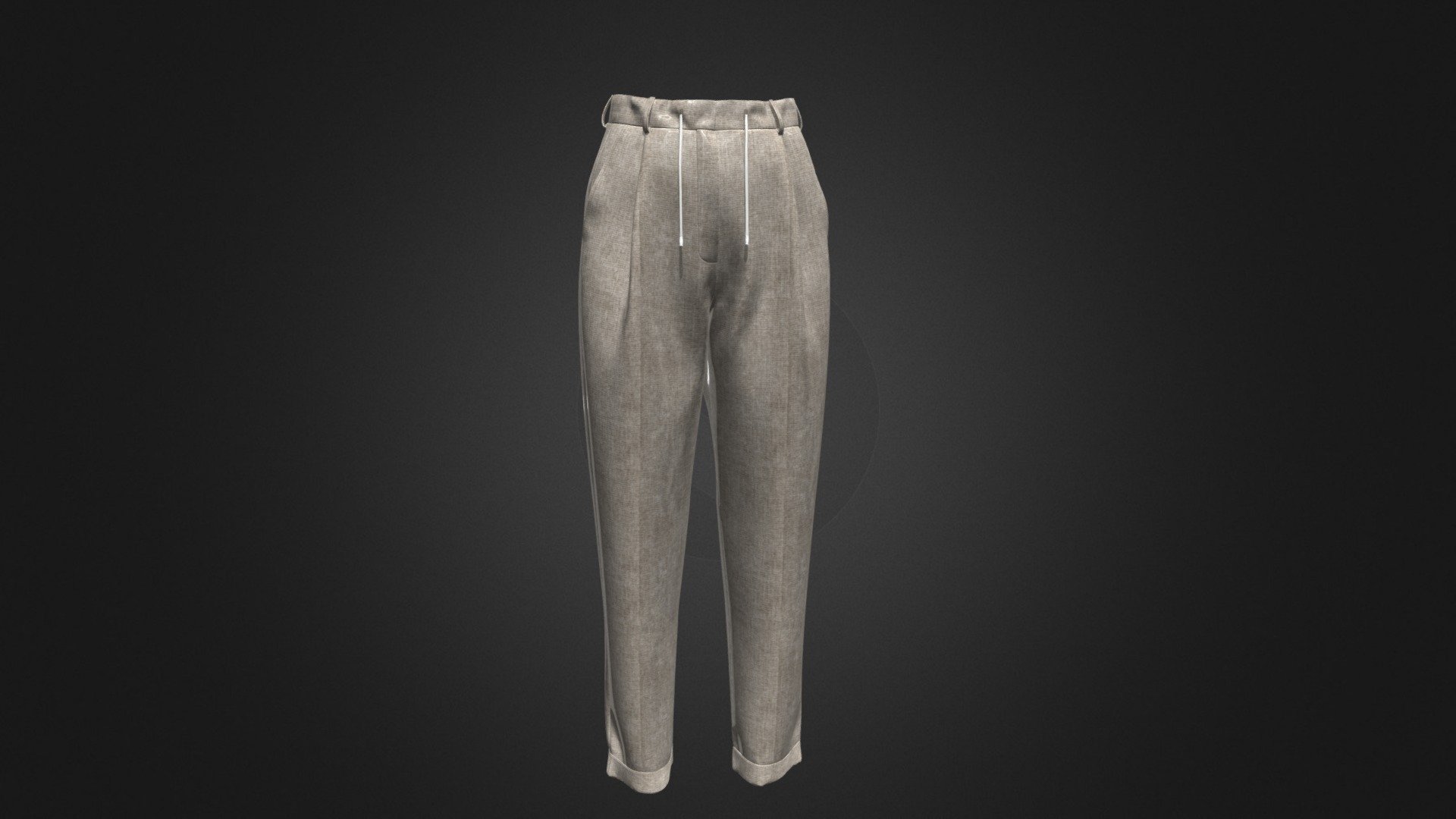 Milos Linen Pants in size8 - Linen Pants - 3D model by Marashe 3d model