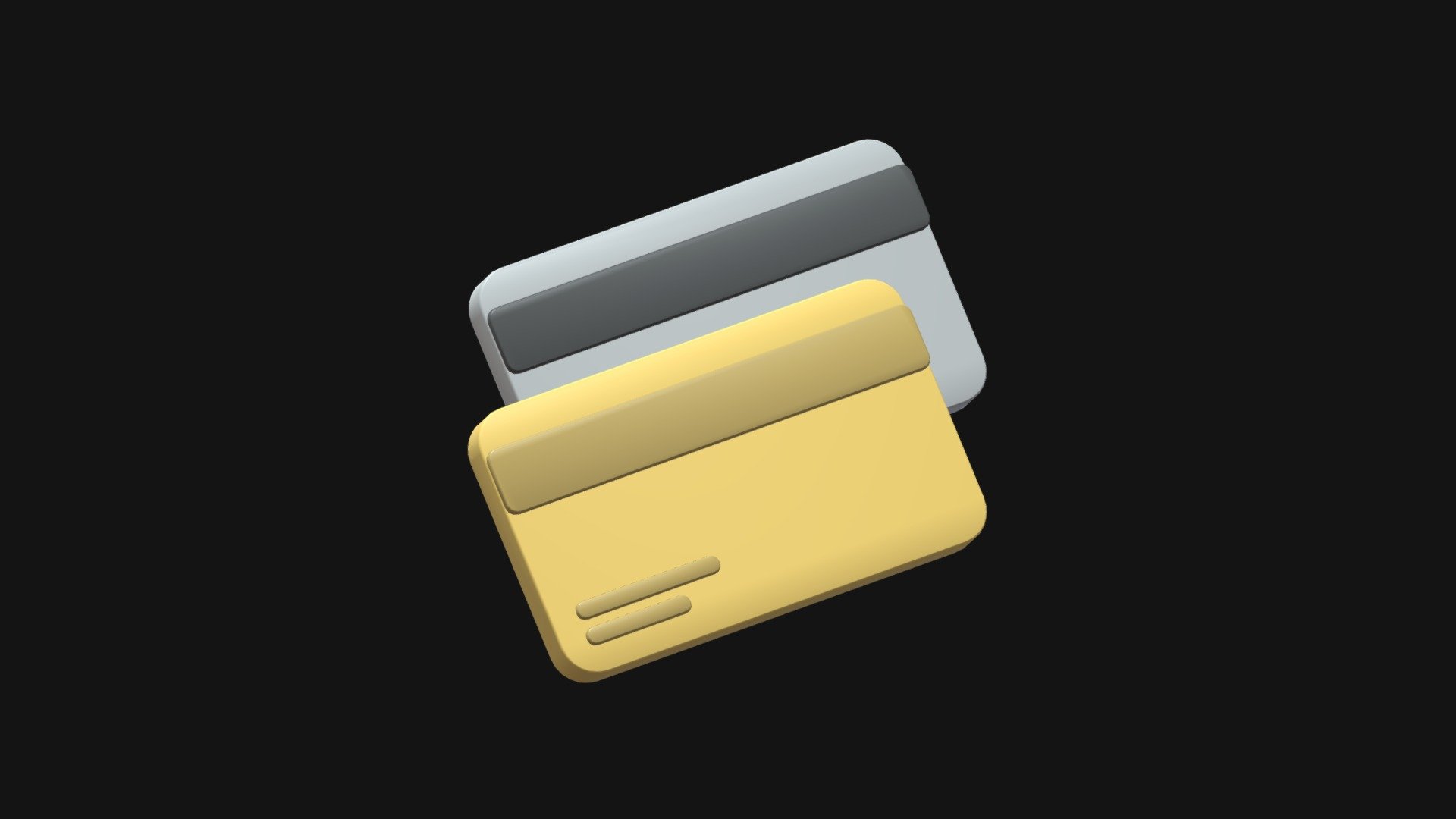 Hello everyone!

this 3d icon that i made with high poly with basic color as material this file come with 3 format: Blend (Original), glTF and PNG File

hope you like it! - Debt Card Icon - Buy Royalty Free 3D model by arc.jabbar (@arc_jabbar_) 3d model