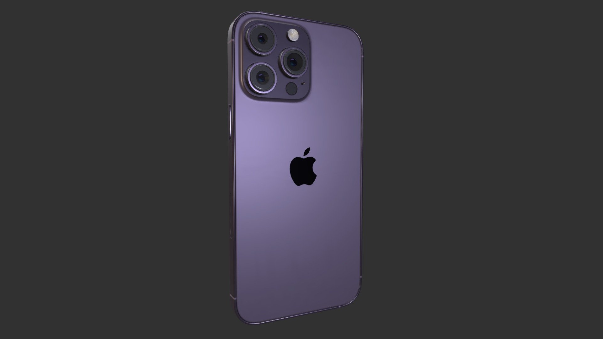 This is high detailed 3d model of Appe iPhone 14 Pro Max Deep Purple 2022

The model was created in Blender 3.3.1

3D formats: / FBX / - iPhone 14 Pro Max Deep Purple 2022 - 3D model by ShaunBr 3d model