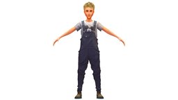 Cartoon High Poly Subdivision Avatar 016 body, toon, style, dressing, avatar, cloth, shirt, fashion, hipster, clothes, torso, baked, young, shoes, boots, jeans, sleeves, casual, mens, shoulder, boobs, look, cuff, overalls, hoodie, diffuse-only, denim, metaverse, pads, hairstyle, baked-textures, pullover, outerwear, coveralls, dressing-room, dressingroom, character, blue, dark, "textured", "clothing", "guy"