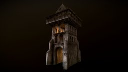 Fortress gate tower (updated 01.07.20) tower, gate, castle, forest, brick, walls, architecture, low-poly, 3dsmax, lowpoly, substance-painter, building, 3dmax
