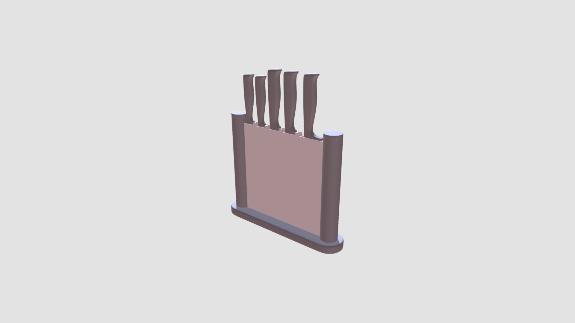 Highly detailed 3d model of knife rack with all textures, shaders and materials. It is ready to use, just put it into your scene 3d model