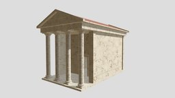 Greek Little Temple_Low Poly (version 1) antiquity, architecture, 3d, blender, temple