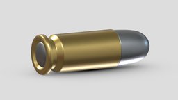 Bullet 25 ACP rifle, action, army, bullet, ammo, firearms, explosive, automatic, realistic, pistol, sniper, auto, cartridge, weaponry, express, caliber, munitions, weapon, asset, game, 3d, pbr, low, poly, military, shotgun, gun, colt