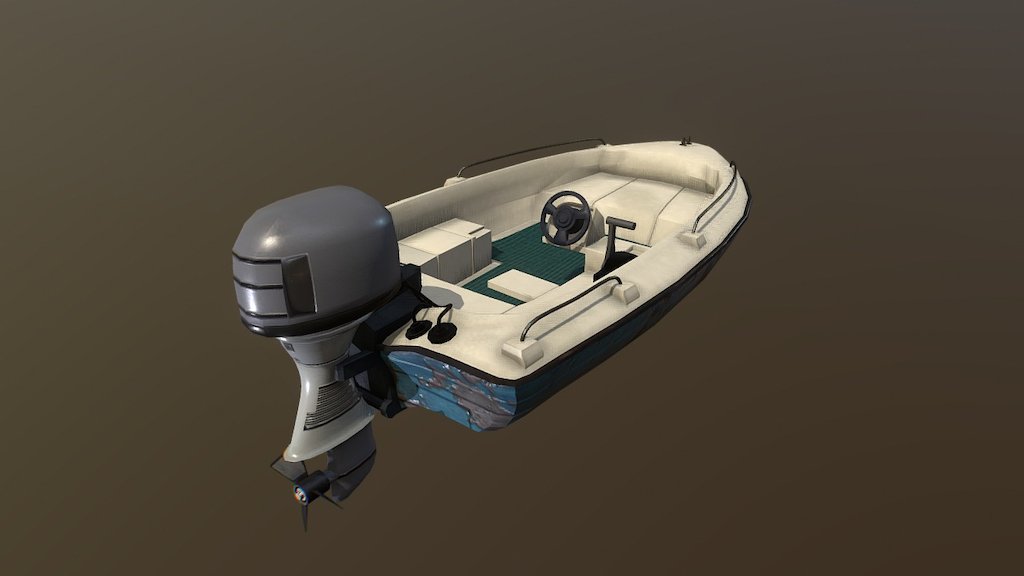 This is my first attempt at modeling a motor boat.
I did it for my game, so some details do not need to be thoroughly detailed.
Created with MODO Indie and Substance Painter 2 3d model