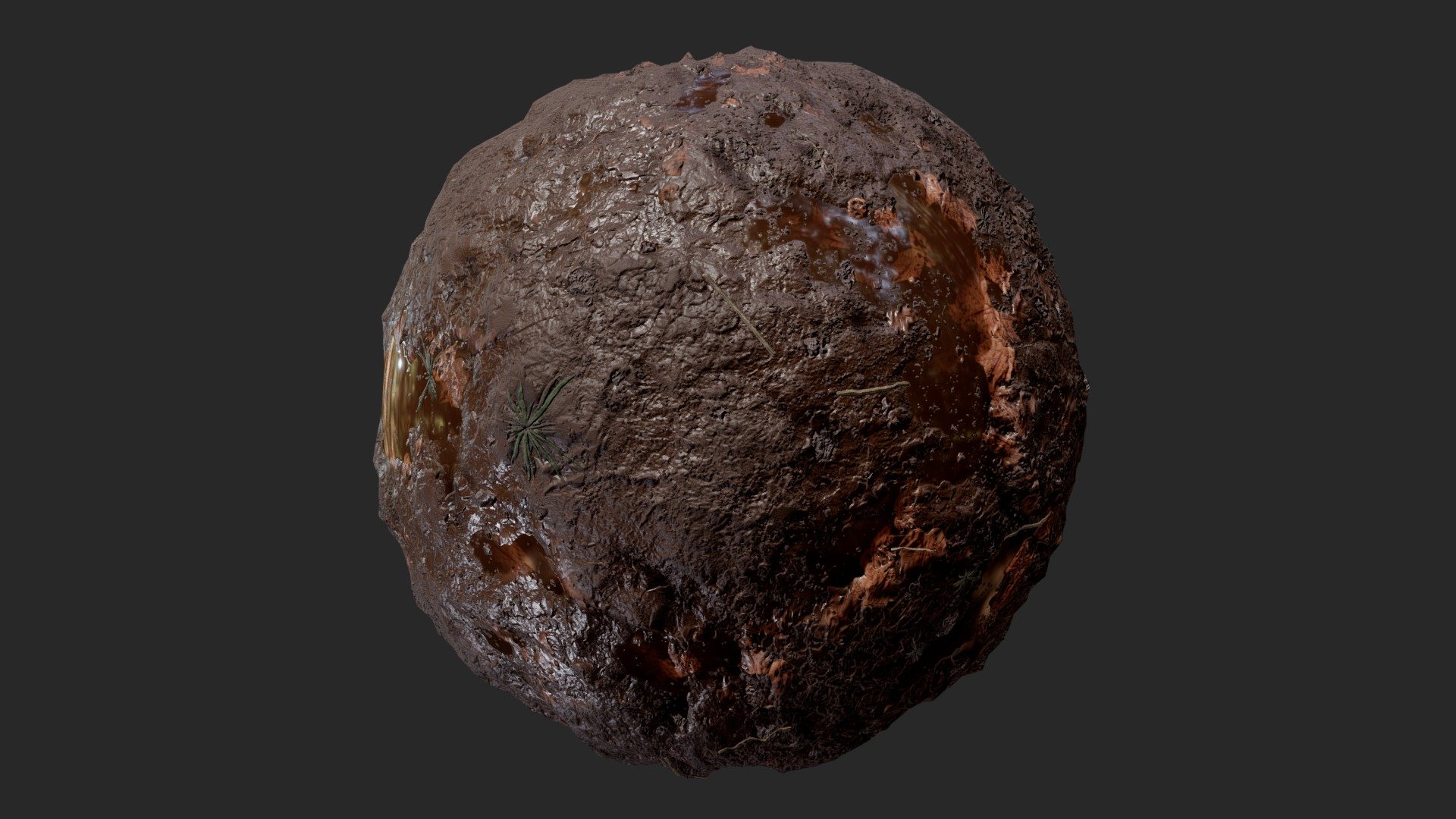This material was made in Substance Designer Using a leaf generator that I created 3d model