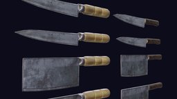 Cleaver & Knife PBR Game Ready