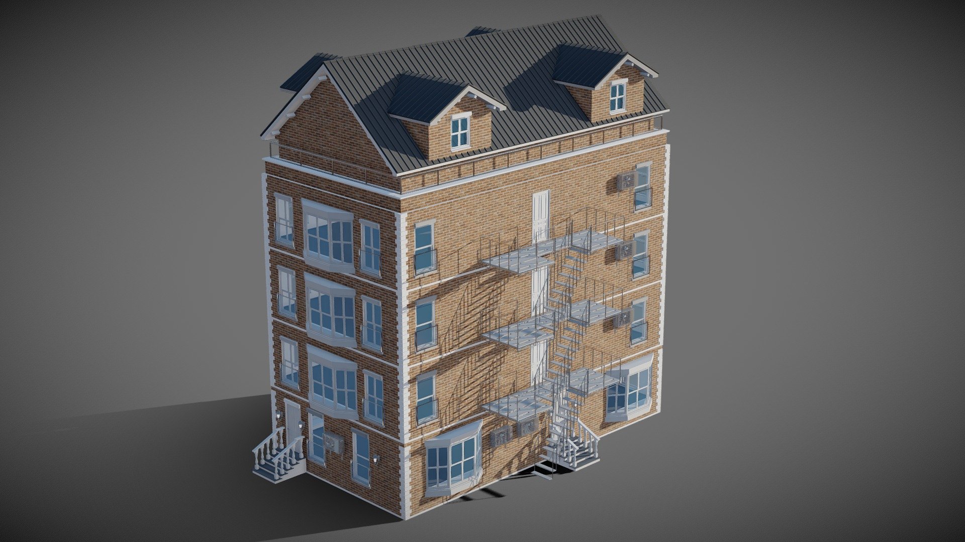 Detailed Building 3d model