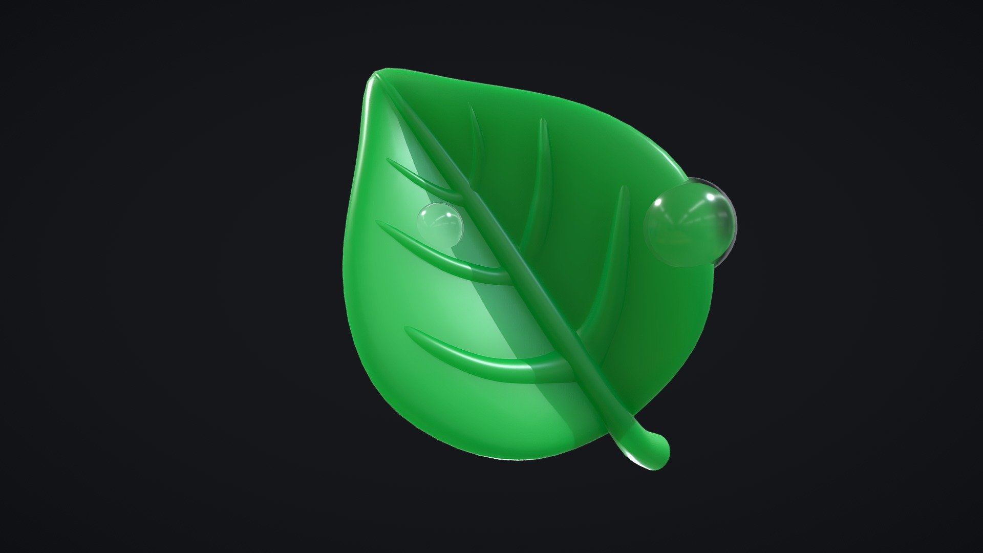 Leaf and Dew - Leaf and Dew - Buy Royalty Free 3D model by tkkjee 🪲 (@tkkjee) 3d model