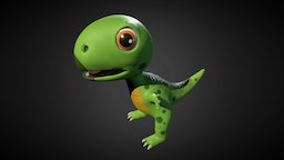 Cartoon Dinosaur t-rex, cute, baby, kid, toy, lizard, rex, zoo, reptile, stegosaurus, toons, maya, character, cartoon, 3d, lowpoly, model, animal, monster, funny, dinosaur