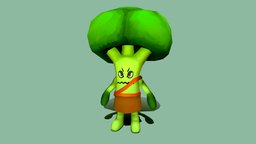 Broccoli animations veggie, vegetable, broccoli, cartoon, lowpoly