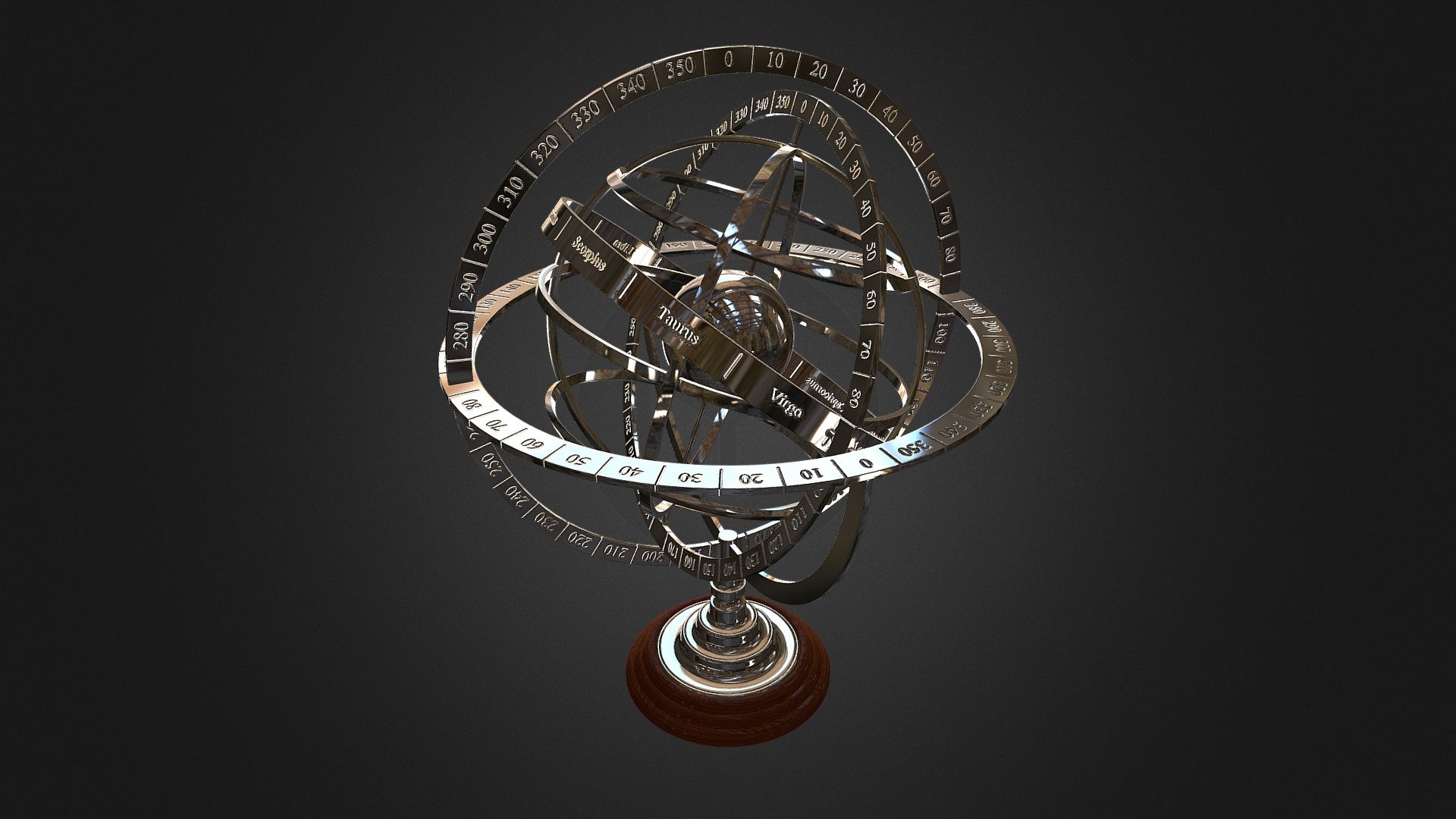Description not set - Armillary Sphere - Buy Royalty Free 3D model by cgaxis 3d model