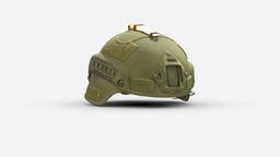 001301 army green helmet green, army, miniatures, realistic, character, 3dprint, 3d, helmet, model, scan, military, polygon