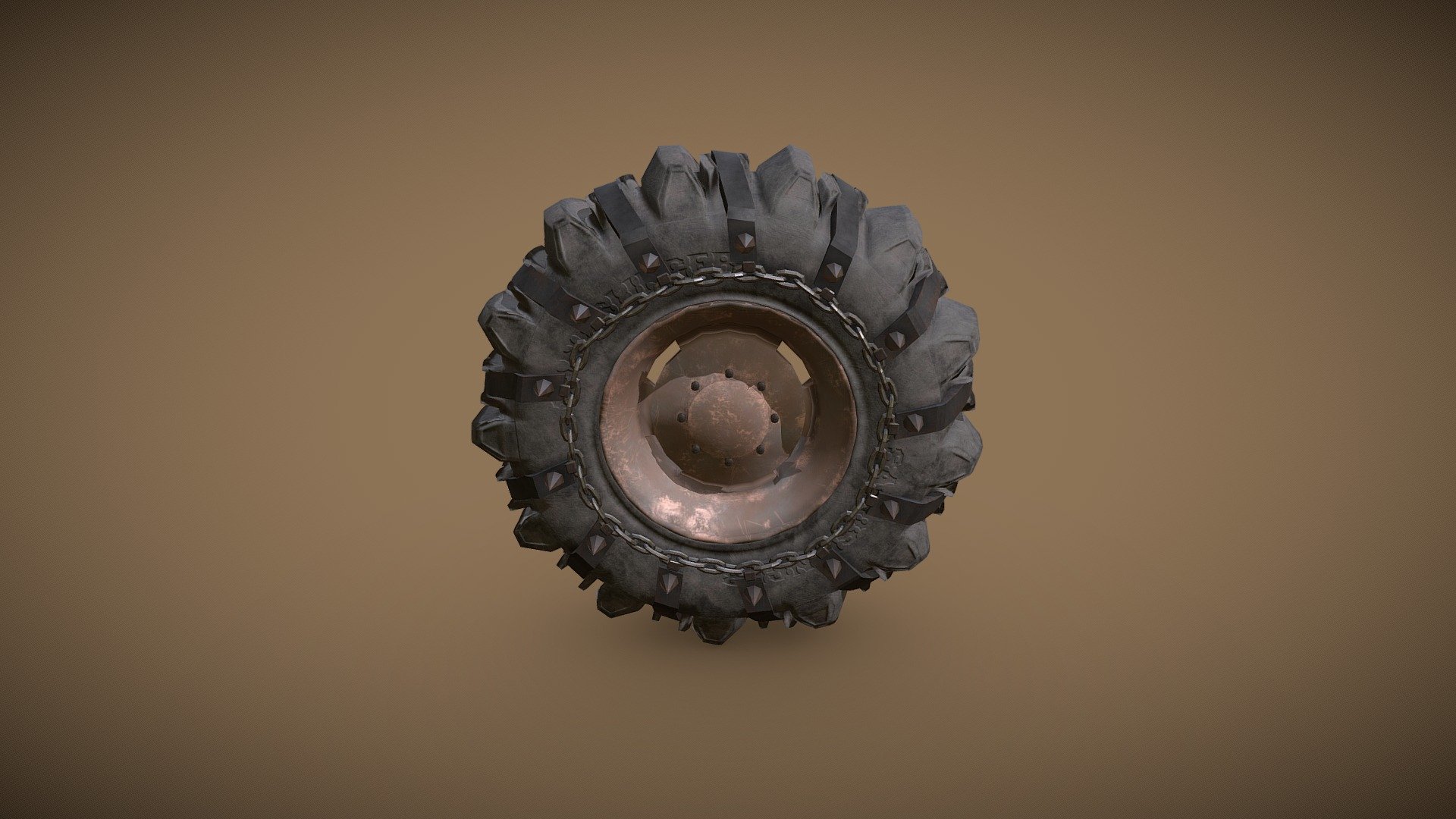 This is for a Mad Max inspired project and I decided to start with the tires! - Apocalyptic Tire - 3D model by MariWood 3d model