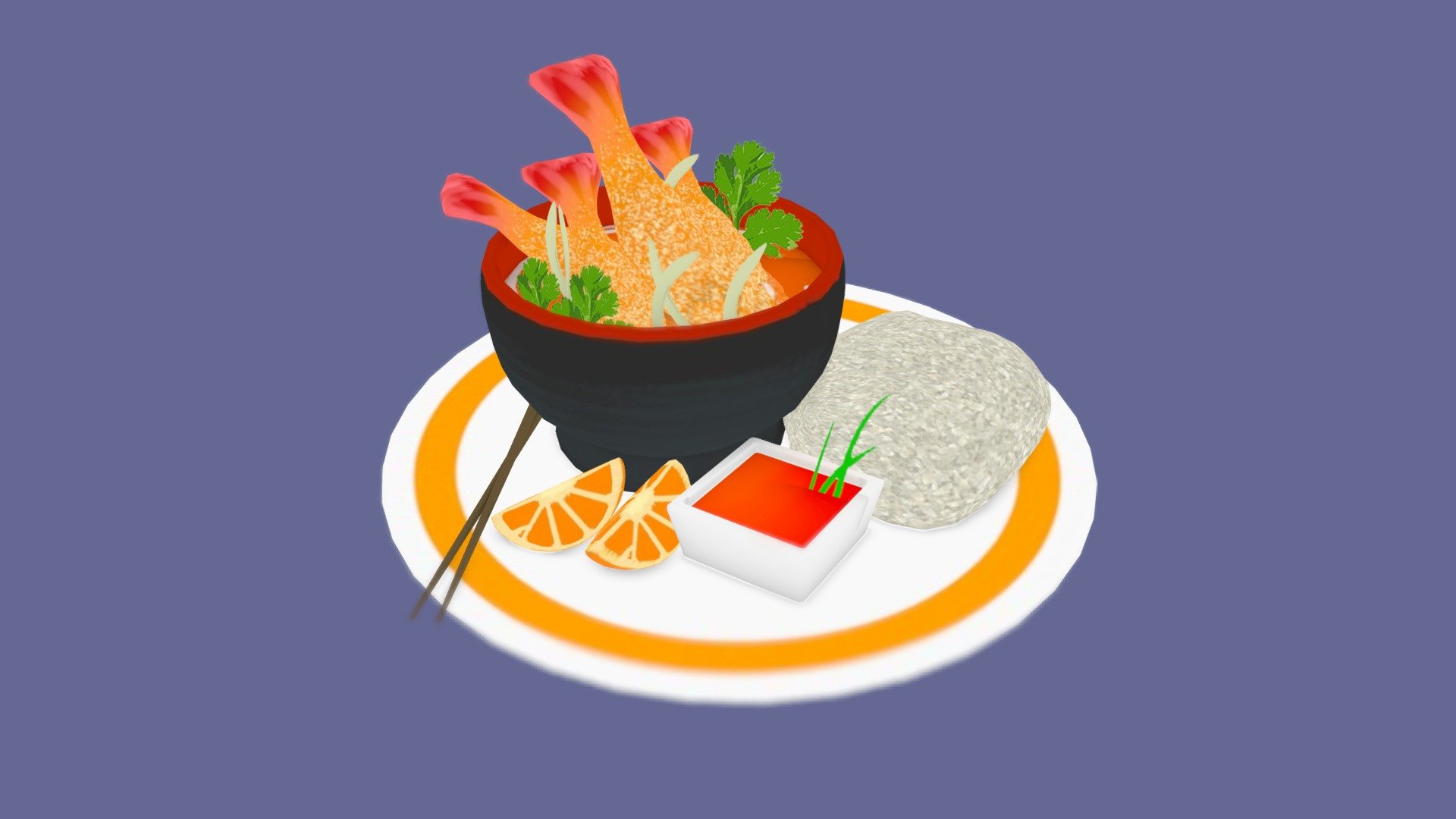 Tempura Dish for your taste buds 3d model