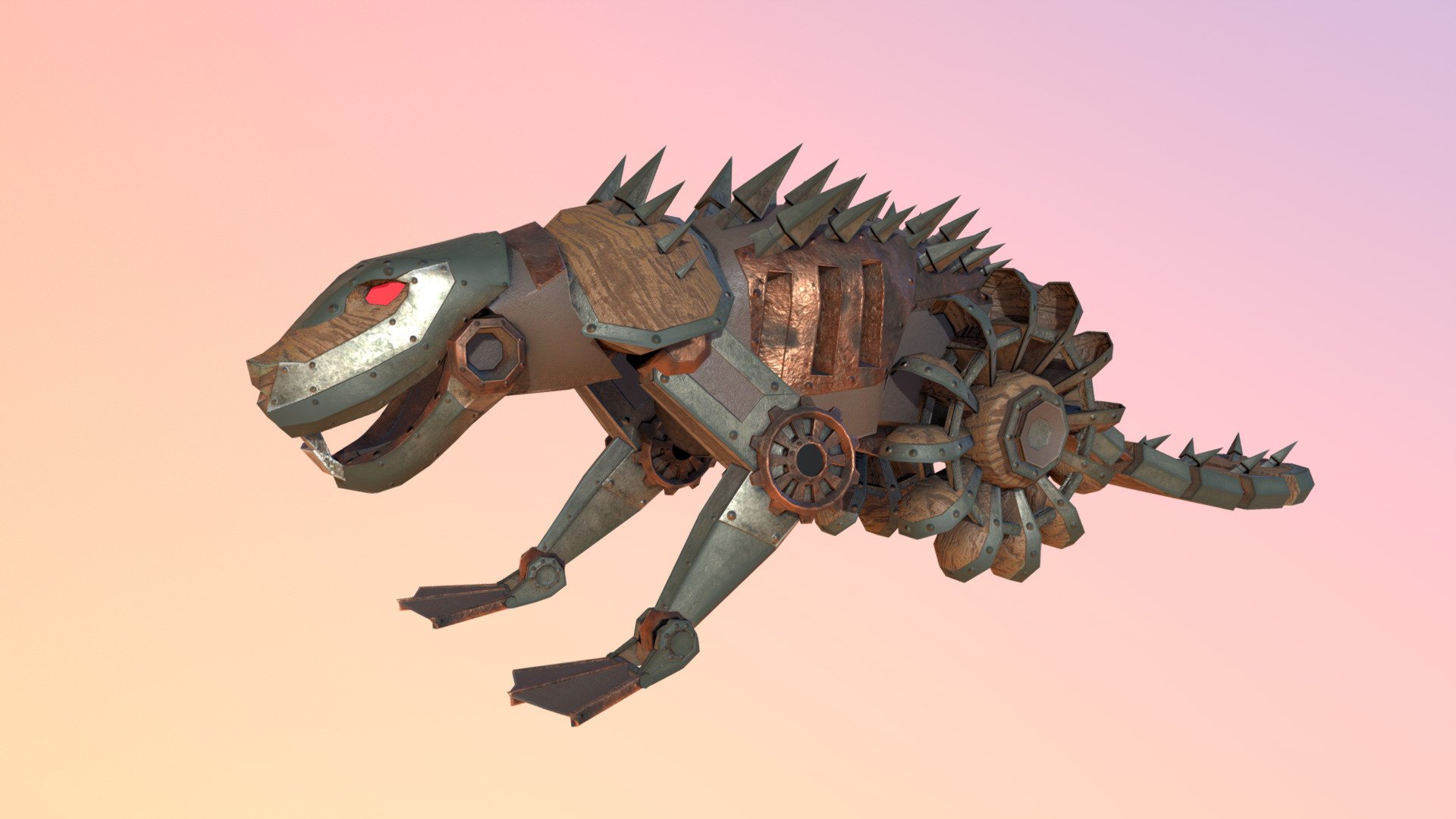 Steampunk Beaver for the game “Darco - Reign of Elements” 

Now on Steam of
TP Studios

Model &amp; Texture by me - Steampunk Beaver Model - 3D model by Anakaii 3d model