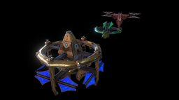Modular Alien Space Stations Examples & Modules fighter, sci, fi, spacecraft, shooter, up, shoot, module, ready, em, aircraft, jet, star, part, shmup, asset, game, vehicle, pbr, lowpoly, scifi, mobile, plane, ship, concept, modular, space, spaceship