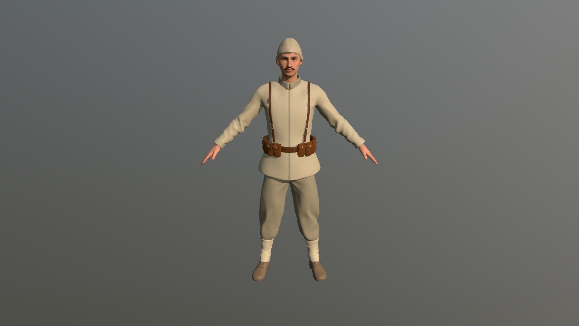 It has 40k polygons. Modeled with Cinema 4D. If you want to have the model, you can contact us.
Made by DijitalArtiz
instagram.com/dijitalartiz - Gallipoli Turkish Soldier 3D High Poly - 3D model by dijitalartiz 3d model