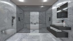bathroom bathroom, bath, toilet, towel, soap, interior-design, render, design, interior