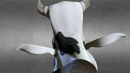 Staun cow, cartoony, cartoonish, character, cartoon, 3d