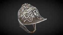 NEGROLI HELMET game-ready, helmets, helmetdesign, helmet-3d-model, helmet, helmet-medieval-armor-crusader