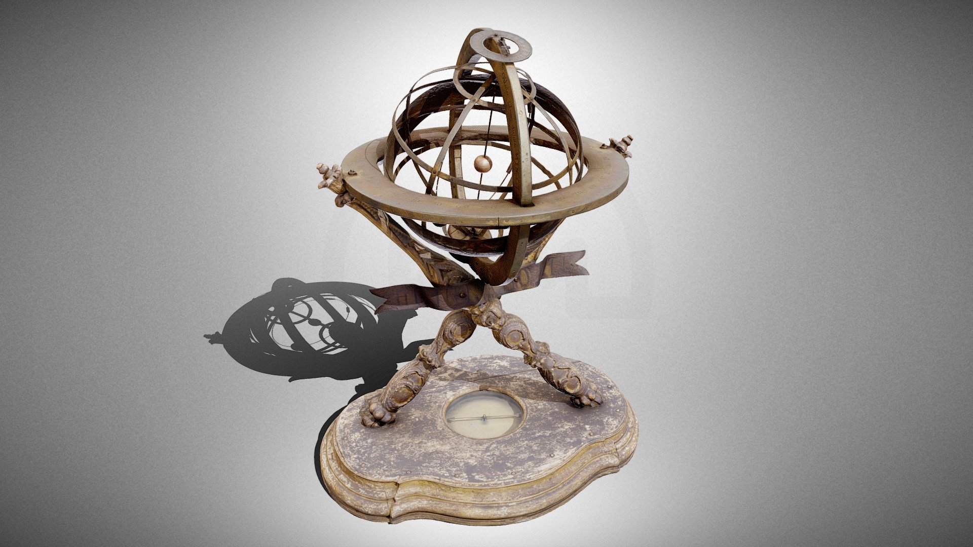 Full name: Armillary sphere by Franciszek Słupski (1771)

An armillary sphere is an astronomical instrument, a model of the celestial sphere. It was used to demonstrate celestial phenomena and determine the time and equatorial and ecliptic coordinates. The armillary sphere enabled simulation of astronomical phenomena, including the movement of planets in relation to the Sun. It was made by Franciszek Słupski as part of his doctoral thesis defended at the Philosophy Department of the University of Kraków.

For more images and further information, visit: https://muzea.malopolska.pl/en/objects-list/2792 

Inventory number: 4307; 307/V

Localisation of the physical object: Jagiellonian University Museum Collegium Maius, Kraków, Poland

Digitalisation: Regional Digitalisation Lab, Małopolska Institute of Culture in Kraków, Poland; “Virtual Museums of Małopolska” project - Armillary sphere (1771) - Download Free 3D model by Virtual Museums of Małopolska (@WirtualneMuzeaMalopolski) 3d model
