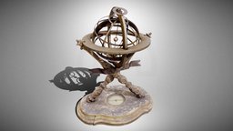 Armillary sphere (1771) astronomy, celestial, celestialbody, armillary-sphere, virtualmuseumsofmalopolska, collegium-maius, jagiellonian-university, astronomical-instrument