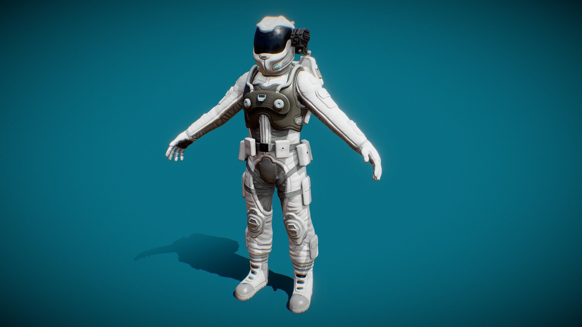 Concept character design.  Astronaut, Rebel Byte Agency. Make with zbursh, substance painter 3d model