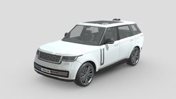 Low Poly Car modern, land, cars, suv, drive, heavy, range, wagon, rover, range-rover, land-rover, off-road, heavy-vehicle, vehicle, car, 2022, landrover-rangerover, land-rover-range-rover