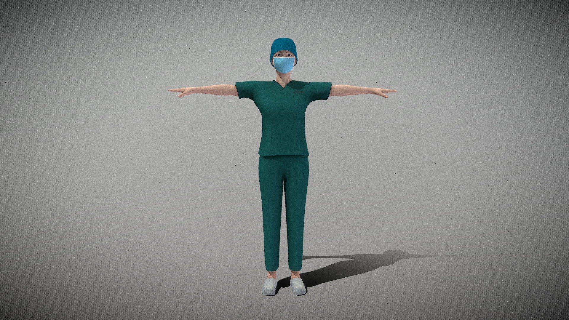 This is an Operating Room Female Doctor. It contains 9 animations such as walking, talking, running, waving, idle, etc. I hope you will like it.

1 material with 2048 * 2048 textures.

Triangles: 11902  Vertices: 6152

(Viewer Setting above are just a preview and may vary drastically depending on your lighting and shading setup on the final application)

If you have any questions, please feel free to contact me.
 
E-mail: zhangshangbin1314159@gmail.com
 - Operating Room Female Doctor - Buy Royalty Free 3D model by Zhang Shangbin (@zhangshangbin1314159) 3d model