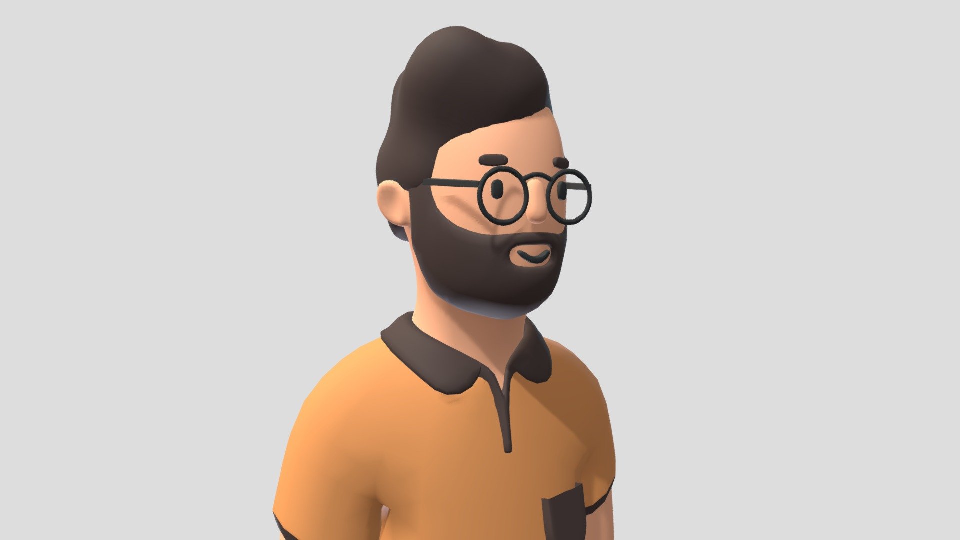 Low poly character for animation - Man 03 - Low Poly - 3D model by Poly World (@poly-world) 3d model