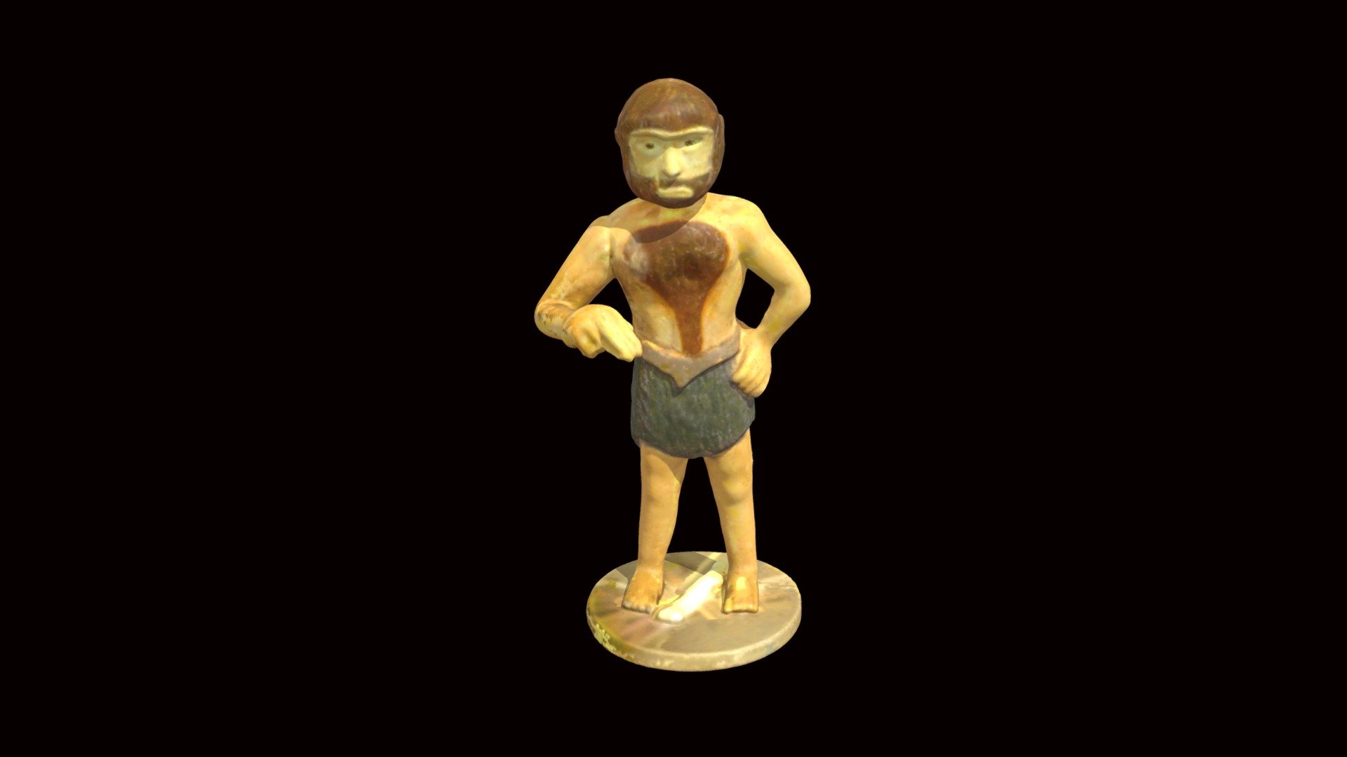 This rubber figurine was purchased as part of a “caveman” set. It was 3D scanned with a NextEngine Desktop 3D scanner 3d model