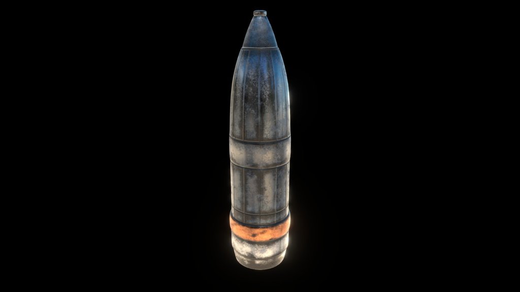 Shell you later - 45mm AA Shell - Download Free 3D model by smokingbill 3d model