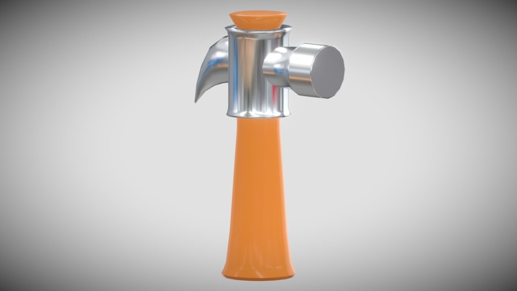 Purchase this model: -link removed- A cartoon hammer. Great toon materials made for blender cycles. Best quality achieved with subsurf and smooth shading.  Modeled and rendered in blender cycles 2.72.  -low poly model  Exported to the following formats: .obj .fbx .3ds - Cartoon Hammer - 3D model by Craig Forster (@craigforster) 3d model