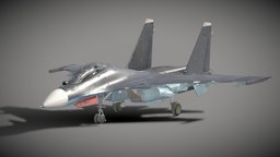 [PBR] Sukhoi Su-30 fighter-jet, military-vehicle, russian-army, military-aircraft, pbr, military