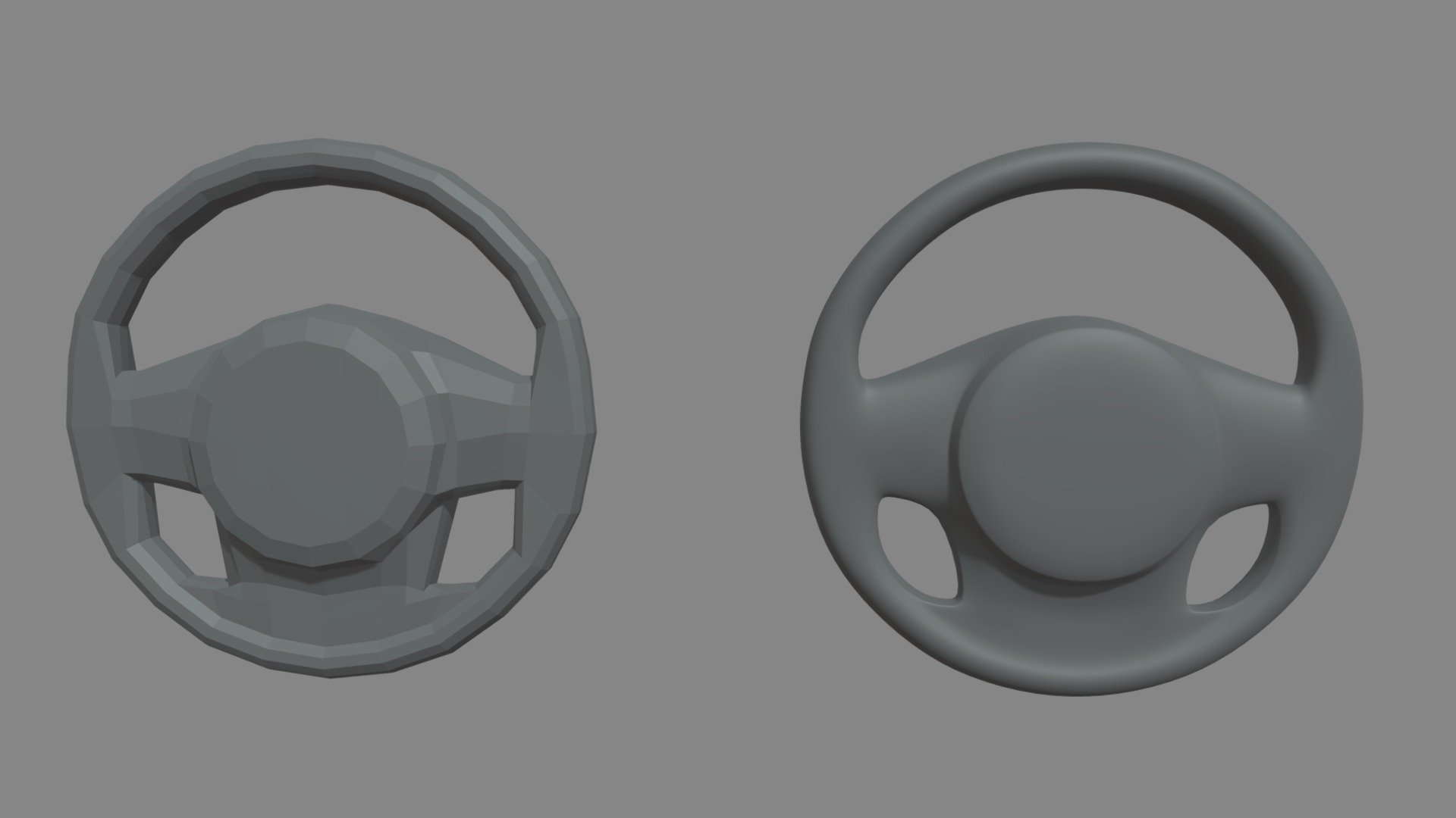 This model contains an Steering Wheel Car Custom based on a real stylized steering wheel from a real car which i modeled in Maya 2018.This model is perfect to create a new great scene with different car pieces or part of a car model.

This model could be available for the 3D printing, the STL is added and work correctly in Ultimaker Cura. If you have any problem contact me.

The model is ready as one unique part and ready for being a great CGI model and also a 3D printable model. The model is ready in low poly and high poly.

If you need any kind of help contact me, i will help you with everything i can. If you like the model please give me some feedback, I would appreciate it.

Don’t doubt on contacting me, i would be very happy to help. If you experience any kind of difficulties, be sure to contact me and i will help you. Sincerely Yours, ViperJr3D - Steering Wheel Car Custom - Buy Royalty Free 3D model by ViperJr3D 3d model