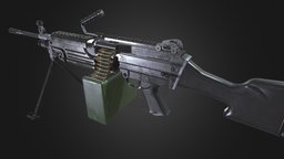 M249 AAA Game Ready PBR Low-poly 3D model