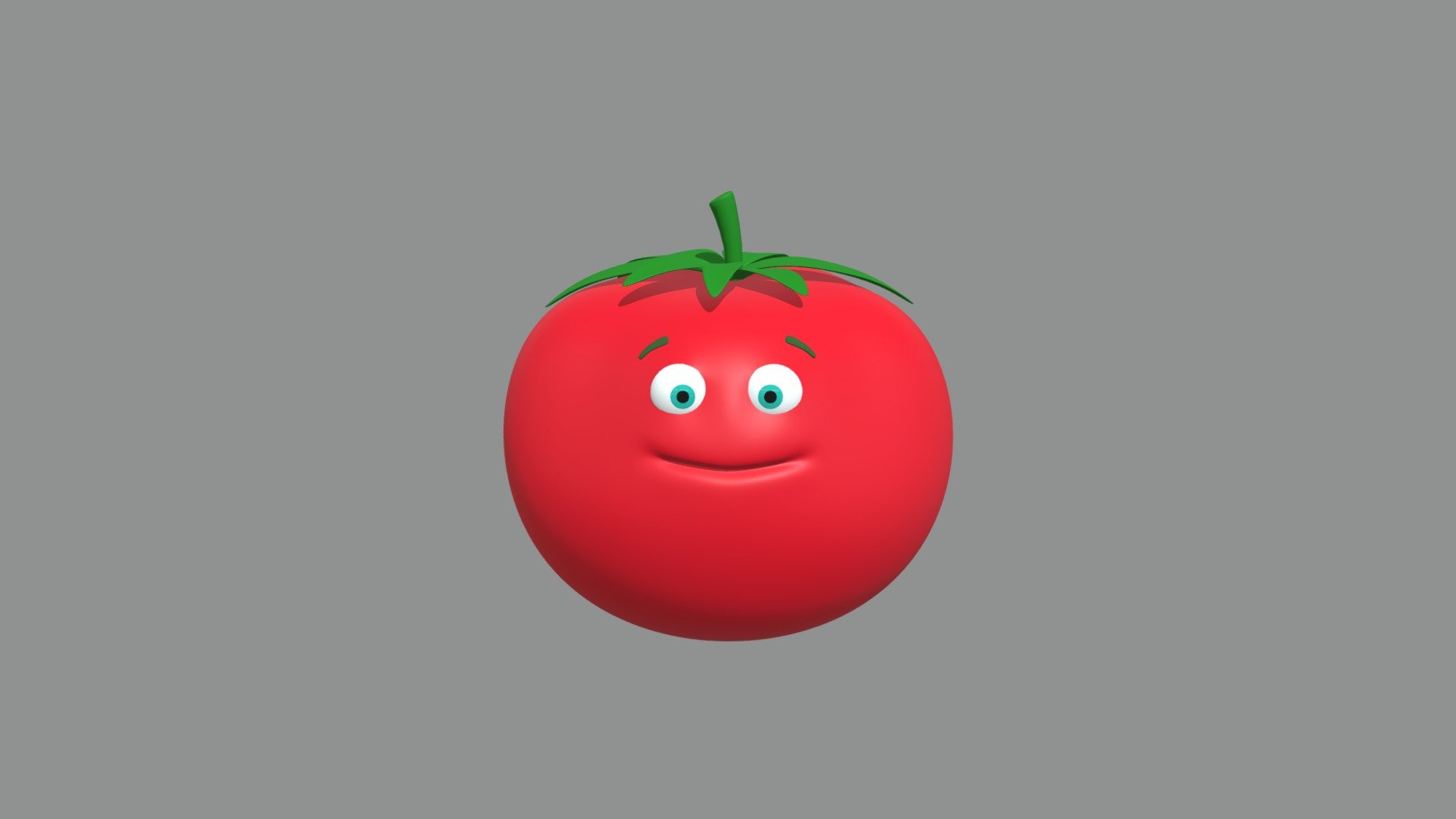 I made a cute young tomato using a 2.9 blender - Tomato guy - 3D model by Abrikosa 3d model