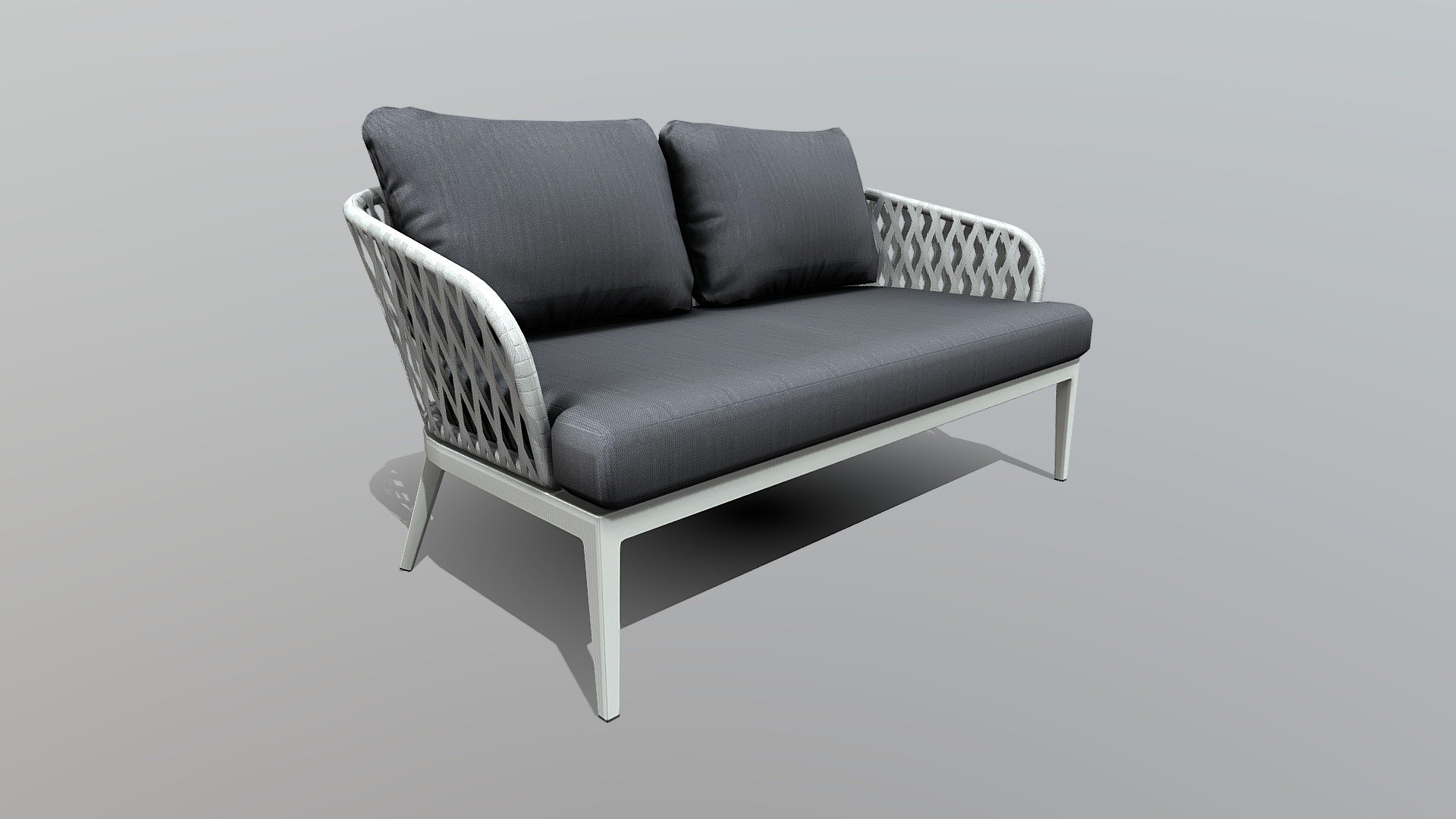 Fully baked model - Double sofa - 3D model by Victor L. (@viclvp) 3d model
