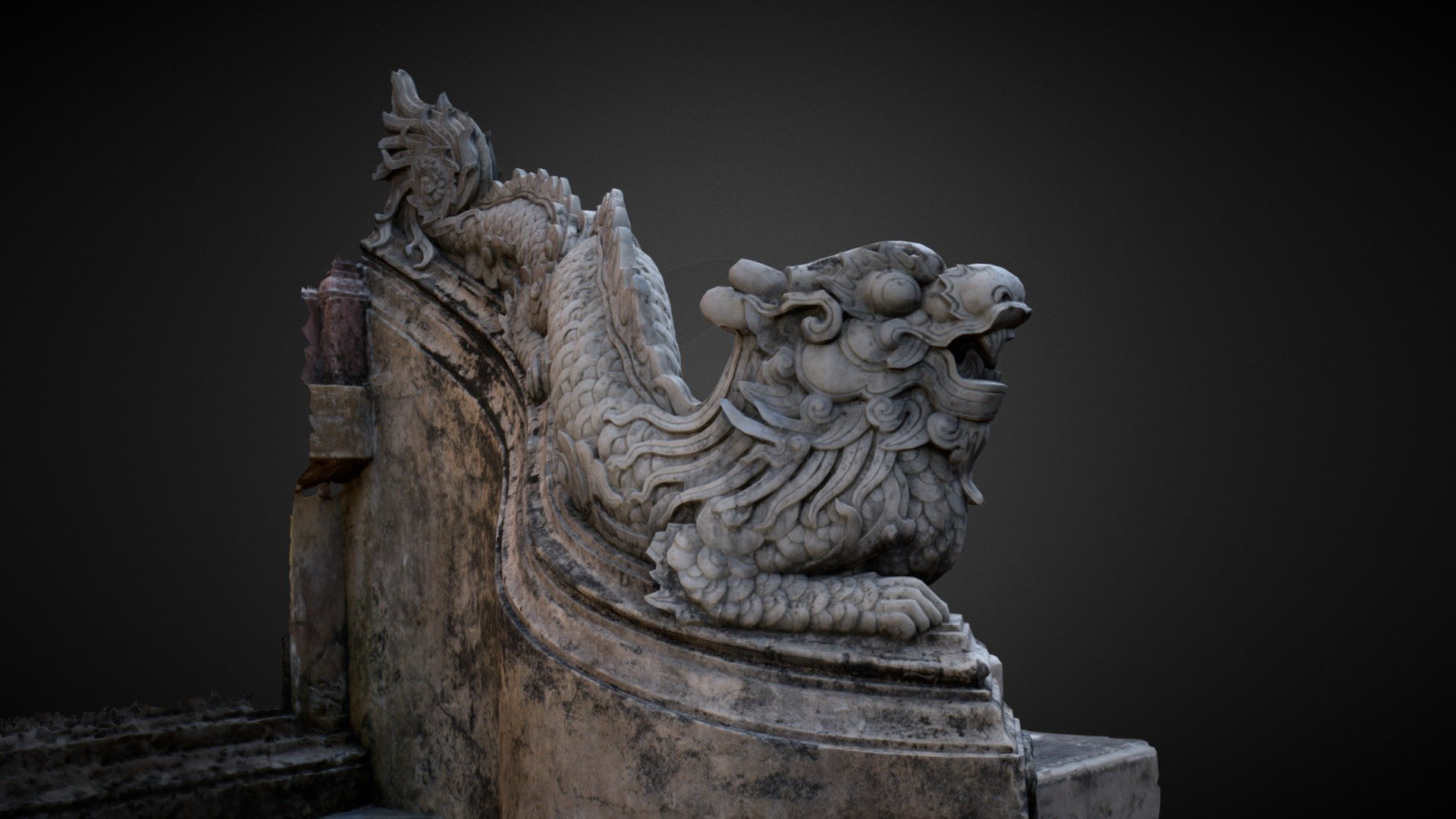 Dragon from Thế Tổ Miếu temple in Hue Vietnam - Dragon from Thế Tổ Miếu temple in Hue Vietnam - Buy Royalty Free 3D model by Al (@alrawlinson) 3d model