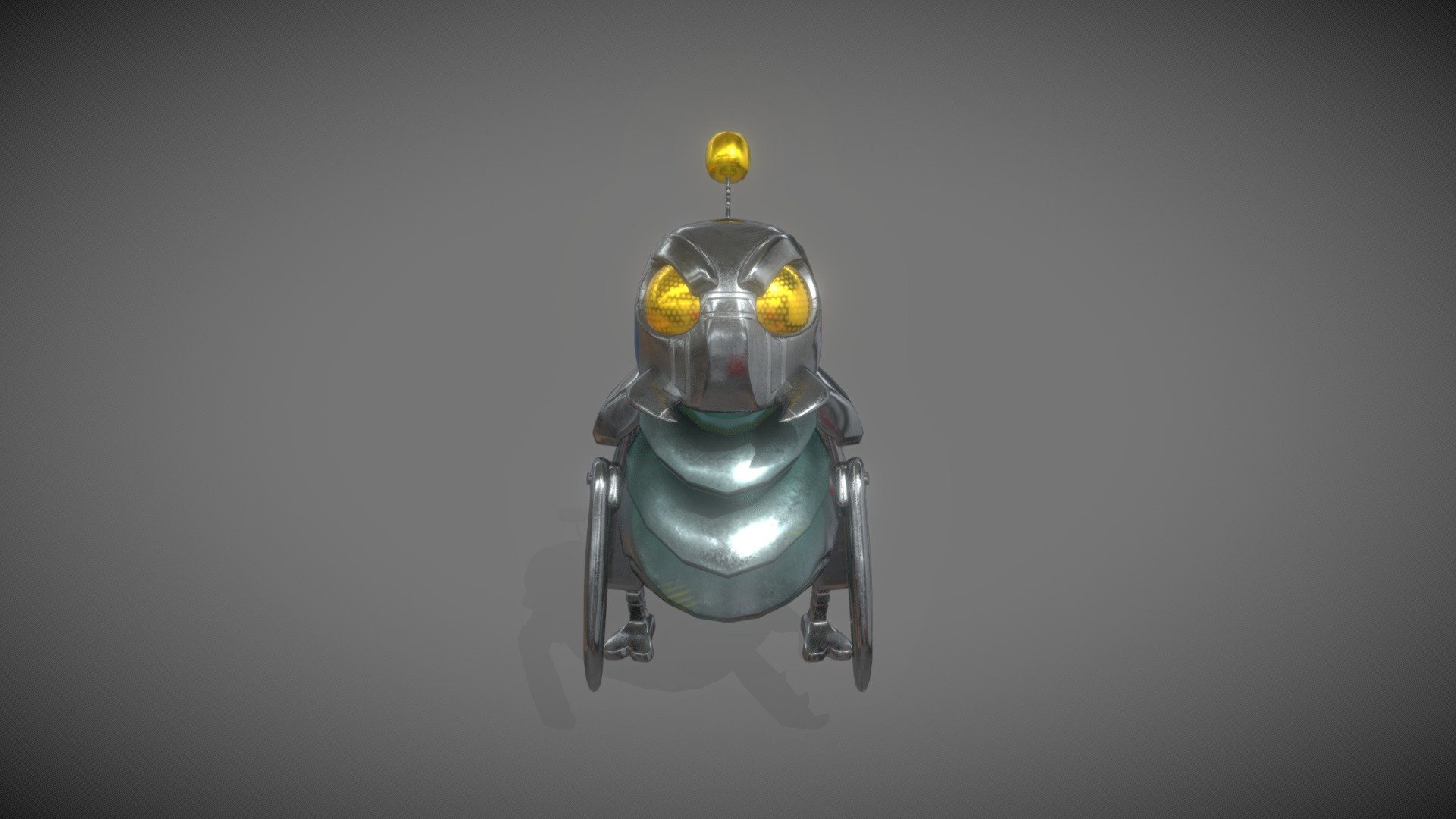 This is the first enemy of Knox and the secret of ailwood, a videogame i am developing in class.
is a bee-mantis robot, they are the first enemies to appear at low level. Their main weapons are their mantis claws and bee sting. They are clumsy and can be easily defeated 3d model