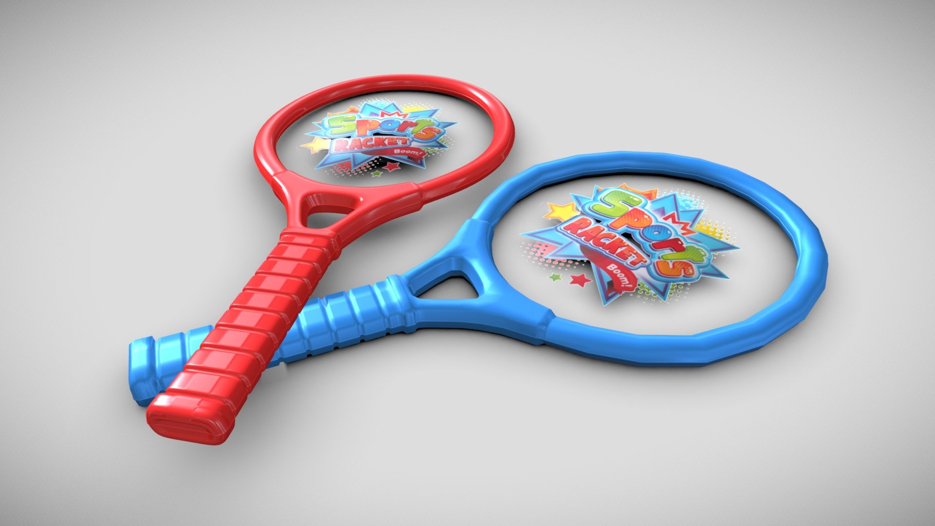 Toys paddle Low and Hi Poly modeled in 3dsmax 3d model