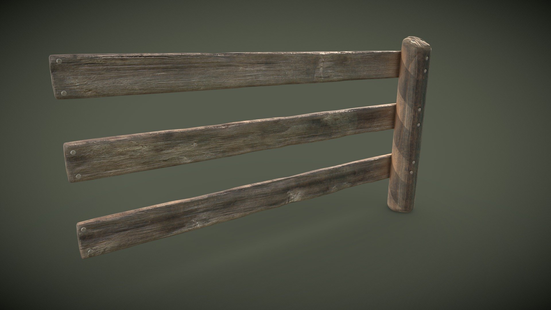 Old wood fence modular piece. 

Handy for any enviroment so you can add to your background. 

Zip file containes addtional 4K PBR textures 3d model