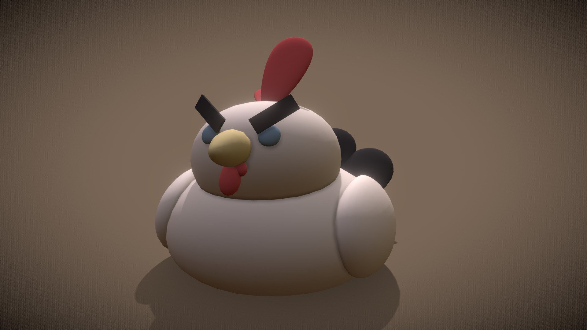 She doesn't like you watching her sit on her egg - Chicken - 3D model by Bloo_the_Fluff 3d model