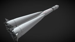 3D model Space Rocket Vostok 1 cccp, orbit, yuri, astronaut, ussr, rocket, cosmonaut, gagarin, 1961, soyuz, vostok, baikonur, game, space, spaceship, boctok, 3ka