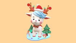 Christmas cute reindeer cute, deer, christmas, candy, reindeer, lollipop